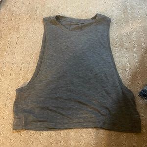 Size 4 Lululemon gray workout muscle tank top